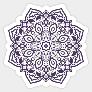 Elegant royal purple mandala - subtle tone on tone Sticker